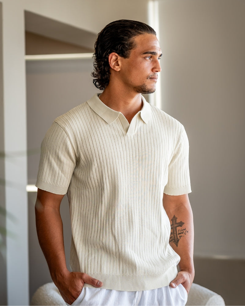 Premium-Rippstrickpolo